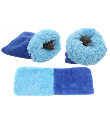 Spací pytel 3v1 tm.modrá/sv.modrá de luxe XS křeček